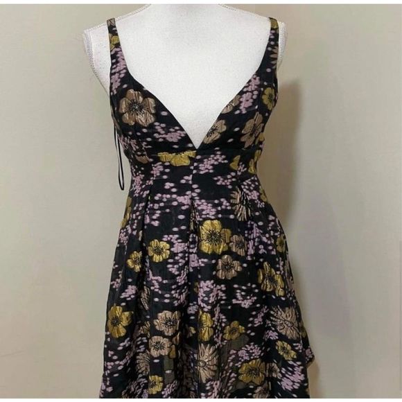 Anthropologie Jacquard A- Line Mini Dress Size 10 - Picture 5 of 8